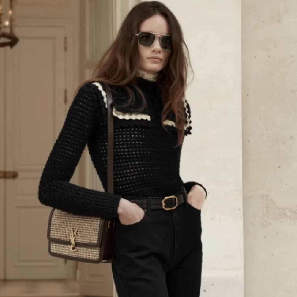 Saint Laurent Black and White Sweater